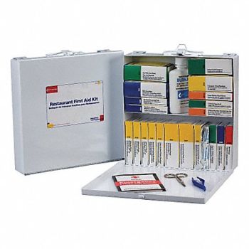 FIRST AID ONLY First Aid Kit Metal 204 Pieces, 40JH60