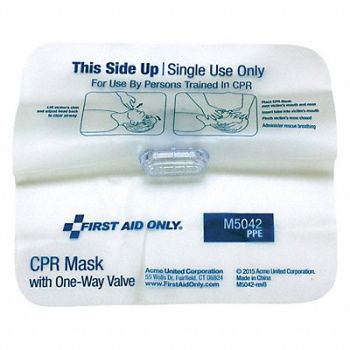 FIRST AID ONLY CPR Faceshield 1 Components 10 in L, 40JH82