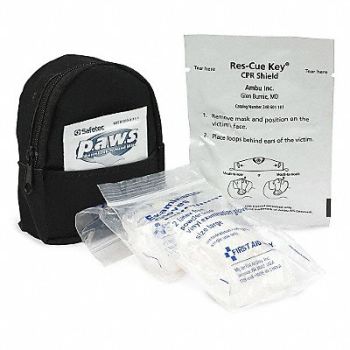 FIRST AID ONLY CPR Faceshield 4 Components 3-1/2 in L, 40JH84