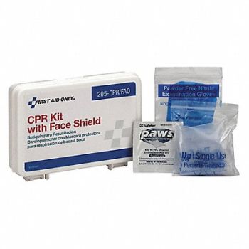 FIRST AID ONLY CPR Kit 4 Components 6 in L, 40JH87