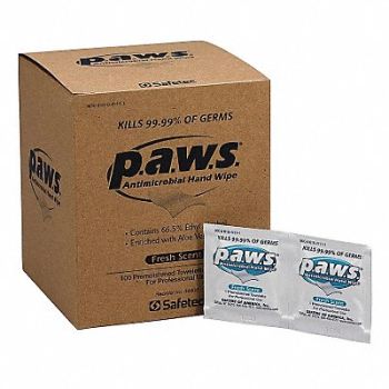 FIRST AID ONLY Sanitizer Wipes Box 5 x 8, 40JJ10