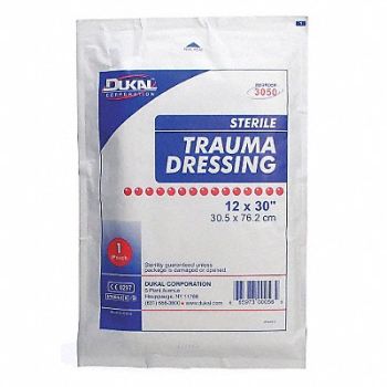 FIRST AID ONLY Multi-Trauma Dressing White 12in. W PK50, 40JJ12