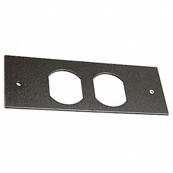 WIREMOLD Duplex Faceplate Fitting Black Steel, 40JZ84