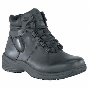 GRABBERS 6 Work Boot 8-1/2 W Black Plain PR, 40K071