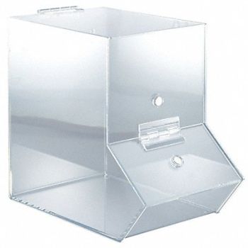 FTR ENTERPRISES Dispensing Bin Clear 7-1/4 in W, 40K415