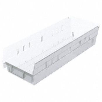 AKRO-MILS Shelf Bin Clear Indstr Grd Poly 4 in, 40K442