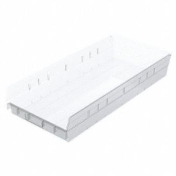 AKRO-MILS Shelf Bin Clear Indstr Grd Poly 4 in, 40K447