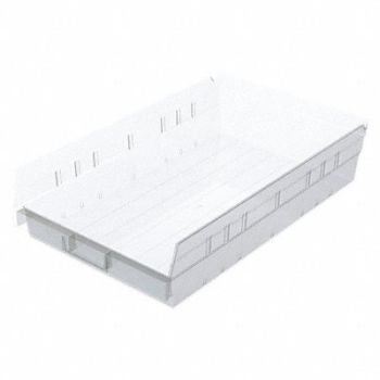 AKRO-MILS Shelf Bin Clear Indstr Grd Poly 4 in, 40K448