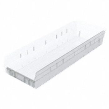AKRO-MILS Shelf Bin Clear Indstr Grd Poly 4 in, 40K449