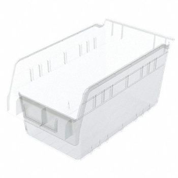 AKRO-MILS Shelf Bin Clear Plastic 6 in, 40K454