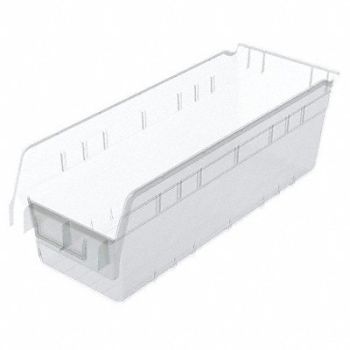 AKRO-MILS Shelf Bin Clear Plastic 6 in, 40K456