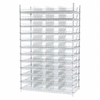 AKRO-MILS Bin Shlvng 24inx74inx48in Clear, 40K522