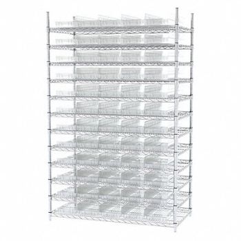 AKRO-MILS Bin Shlvng 24inx74inx48in Clear, 40K523