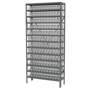 AKRO-MILS Bin Shlvng 12inx79inx36in Clear, 40K541