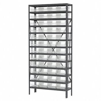 AKRO-MILS Bin Shlvng 12inx79inx36in Clear, 40K544