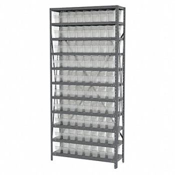 AKRO-MILS Bin Shlvng 12inx79inx36in Clear, 40K550