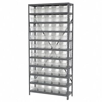 AKRO-MILS Bin Shlvng 18inx79inx36in Clear, 40K552