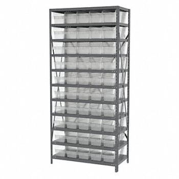 AKRO-MILS Bin Shlvng 18inx79inx36in Clear, 40K555