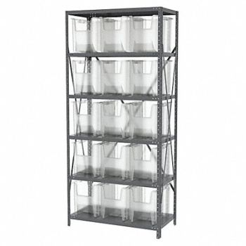 AKRO-MILS Bin Shlvng 18inx79inx36in Clear, 40K557