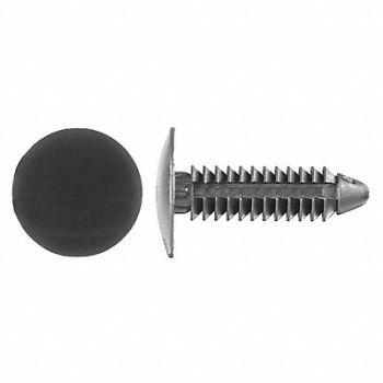 GRAINGER APPROVED Retainer Blk Nylon 1/4In 1 1/16In L PK50, 40K568