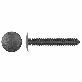 GRAINGER APPROVED Retainer Blk Nylon 6.3mm 45mm L PK25, 40K569