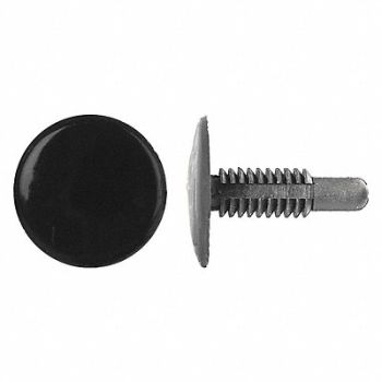 GRAINGER APPROVED Retainer Blk Nylon 1/4In 1 3/32In L PK50, 40K571