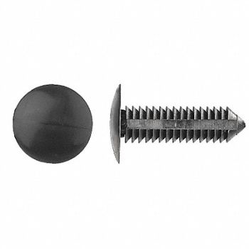 GRAINGER APPROVED Retainer Blk Nylon 9/32 1 11/64InL PK25, 40K573