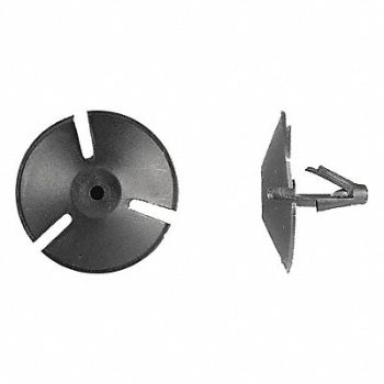 GRAINGER APPROVED Retainer Blk Nylon 1/4In 13/16In L PK25, 40K585