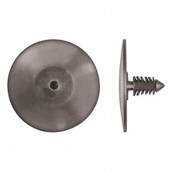 GRAINGER APPROVED Retainer Blk Nylon 1/4In 3/4In L PK25, 40K589