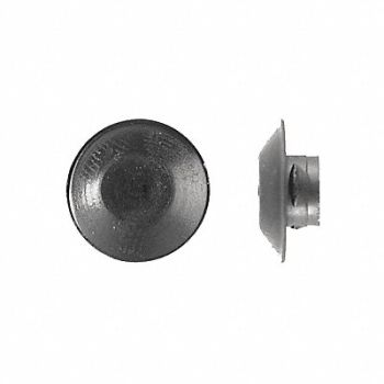 GRAINGER APPROVED Plug Blk Plastic 1/4In PK100, 40K689