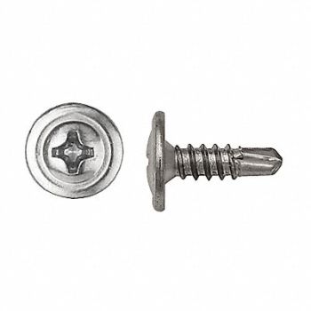 GRAINGER APPROVED Scrw Sz #8 Chrome 1/2 L PK50, 40K693