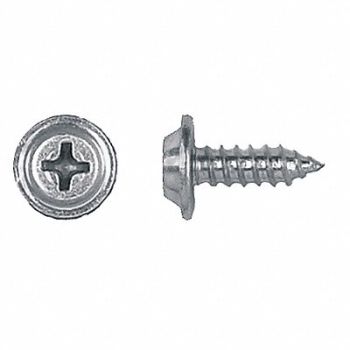 GRAINGER APPROVED Scrw Sz #8 Zinc 1/2 L PK100, 40K696