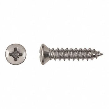 GRAINGER APPROVED Scrw Sz #8 Chrome 11/16 L PK100, 40K715