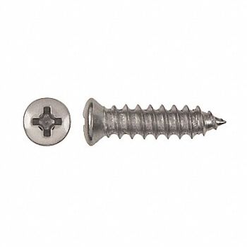 GRAINGER APPROVED Scrw Sz #10 Chrome 11/16 L PK100, 40K717