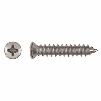 GRAINGER APPROVED Scrw Sz #10 Chrome 15/16 L PK100, 40K718