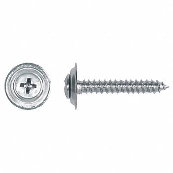 GRAINGER APPROVED Scrw Sz #8 Chrome 1 L PK100, 40K734