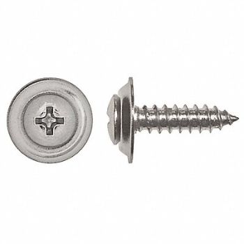 GRAINGER APPROVED Scrw Sz #10 Chrome 3/4 L PK100, 40K735