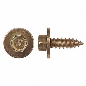 GRAINGER APPROVED Scrw Sz M5.5 8mm ZincYL 18 mm PK50, 40K741