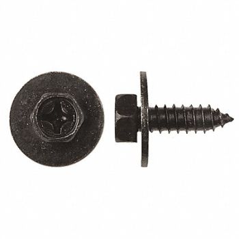 GRAINGER APPROVED Scrw Sz M6.3 10mm Phosphate 16 mm PK50, 40K745