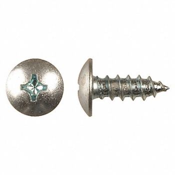 GRAINGER APPROVED Scrw Sz 1/4 Zinc 9/16 L PK50, 40K750