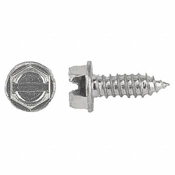 GRAINGER APPROVED Scrw Sz #14 Zinc 7/16 L PK50, 40K752