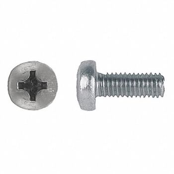 GRAINGER APPROVED Screw M6-1.00 Zinc Plated 12mm 50PK, 40K756