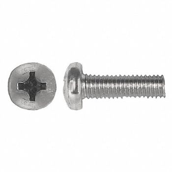 GRAINGER APPROVED Screw M6-1.00 Zinc Plated 17mm 50PK, 40K757
