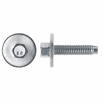 GRAINGER APPROVED Bolt M6-1.0mm Zinc and Yellow 28mm 25PK, 40K787