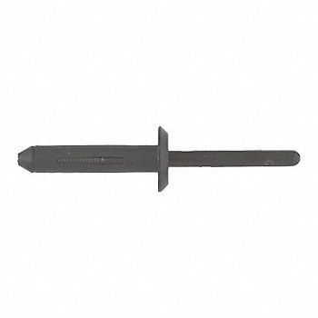 GRAINGER APPROVED Blind Rivet Dome Blk Nylon 13/64 In PK25, 40K797