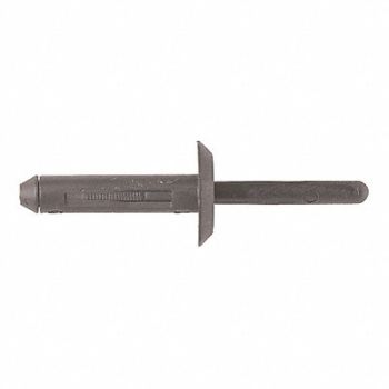GRAINGER APPROVED Blind Rivet Dome Blk Nylon 1/4 In PK25, 40K799