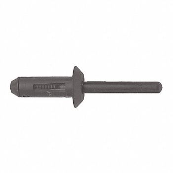 GRAINGER APPROVED Blind Rivet Dome Blk Nylon 17/64 In PK25, 40K802