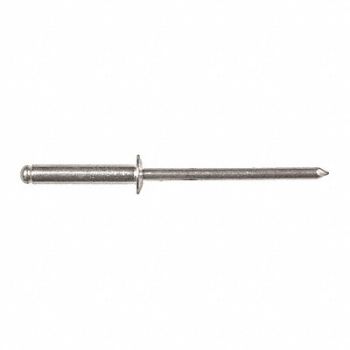 GRAINGER APPROVED Blind Rivet Dome Aluminum 1/8 In PK100, 40K807
