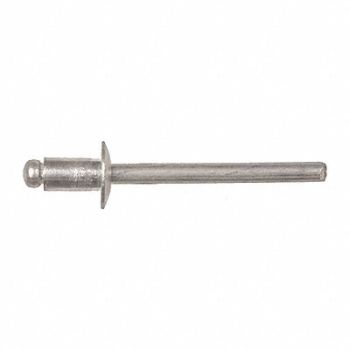 GRAINGER APPROVED Blind Rivet Dome Aluminum 3/16 In PK100, 40K808