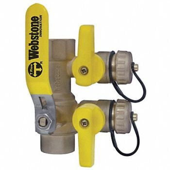 WEBSTONE Purge and Fill Valve 1 in Brass, 40L224
